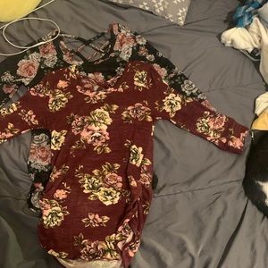 Two quarter sleeve floral shirts